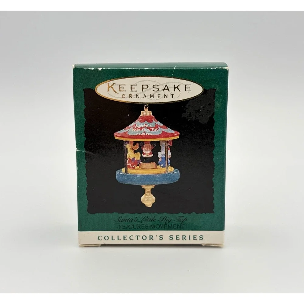 1996 Hallmark Keepsake Miniature Ornament Santa's Little Big Top 2 Circus VTG